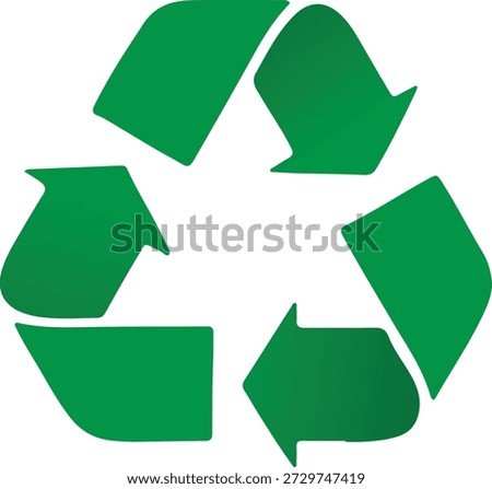 Universal recycling symbol sign vector. Eco-friendly green icon