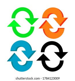 Universal recycling symbol vector isolated on white background.