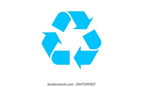 El símbolo de reciclaje universal de fondo blanco. Ilustración vectorial. 