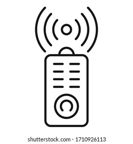 Universal remote control icon. Outline universal remote control vector icon for web design isolated on white background
