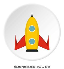 Universal rocket icon. Flat illustration of universal rocket vector icon for web