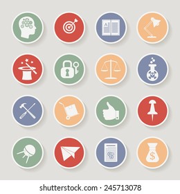 Universal Round Icons For Web and Mobile. Vector illustration