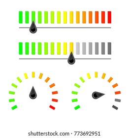 Universal scale, volume level. Vector illustration isolated on white background