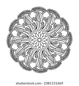 Universal Serenity Mandala coloring book page. A vector mandala is a mandala created using vector graphics software. Vector graphics are a type of computer graphics that use geometric .