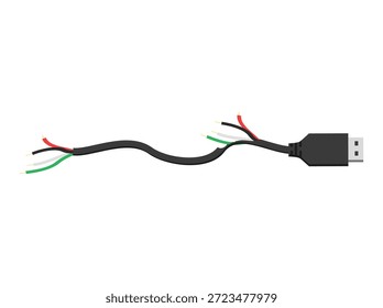 Ilustración de cable de bus serie universal