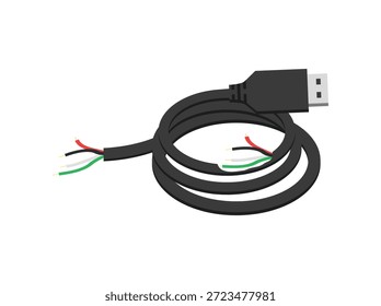 Ilustración de cable de bus serie universal