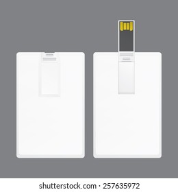 universal serial bus card template for branding item