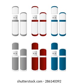 Universal Serial Bus flash drive memory set