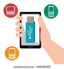 Universal Serial Bus graphic design, vector illustration eps10