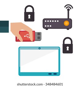 Universal Serial Bus graphic design, vector illustration eps10