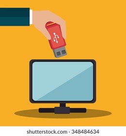 Universal Serial Bus graphic design, vector illustration eps10