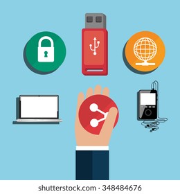 Universal Serial Bus graphic design, vector illustration eps10