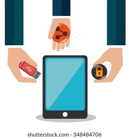 Universal Serial Bus graphic design, vector illustration eps10