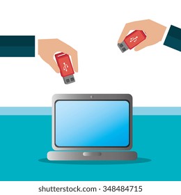 Universal Serial Bus graphic design, vector illustration eps10