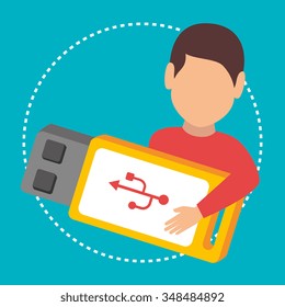 Universal Serial Bus graphic design, vector illustration eps10