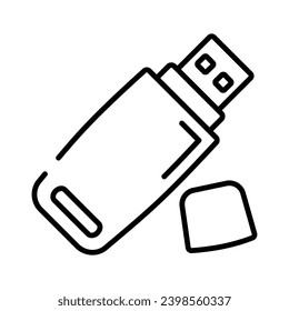 Universal serial bus, modern flat icon of usb, external storage device