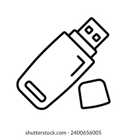 Universal serial bus, modern flat icon of usb, external storage device