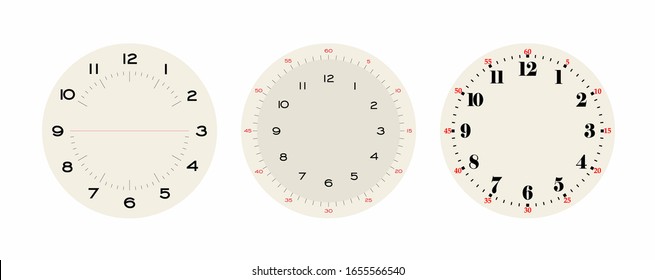 Conjunto universal de diales clásicos para pared, altura, relojes torre