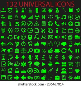 universal set of light green icons