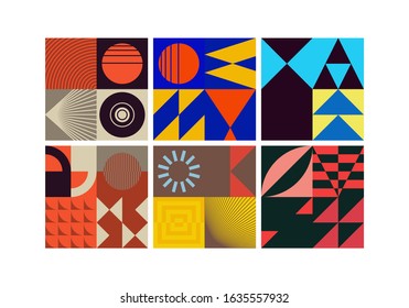 Universal shapes set for graphic design. Vector unique Abstract elements perfect suit for Branding, Bold advertisement, Sale posters, Background 