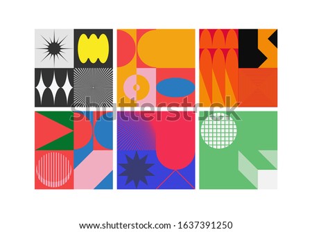 Universal shapes set for graphic design. Vector unique Abstract elements perfect suit for Branding, Bold advertisement, Sale posters, Background 