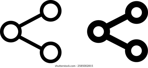 Universal Share Symbol Vector Icon Set