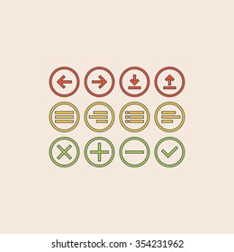 Universal signs set for web and app. Vector illustration