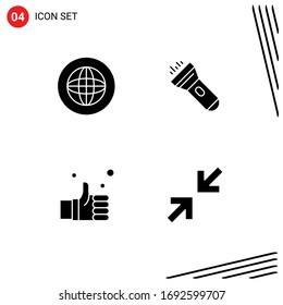  Universal Solid Glyphs Set for Web and Mobile Applications center; business; help; light; hand Editable Vector Design Elements