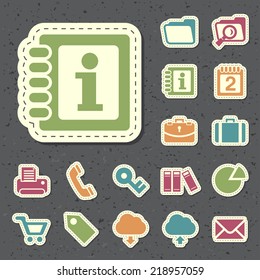 Universal Standard New Color Business Icons Paper Cut Style 2.