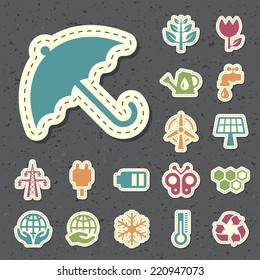 Universal Standard New Color Ecology Icons Paper Cut Style 1.