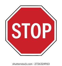 Universales Stoppzeichen, das den Halt anzeigt