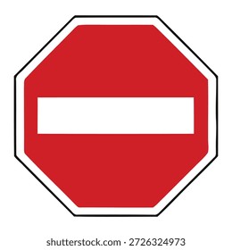 Universales Stoppschild, das den Halt an der Kreuzung anzeigt
