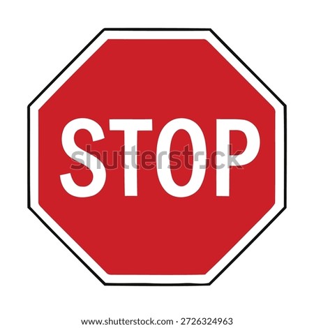 Universal stop sign indicating halt