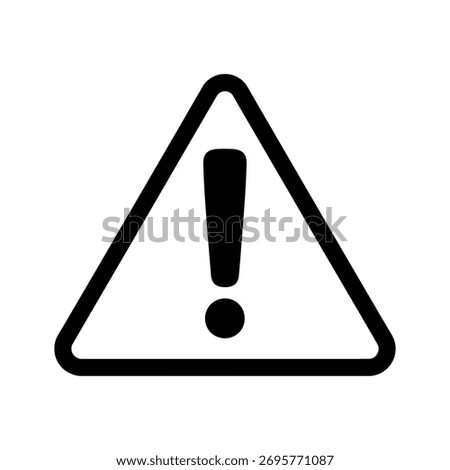A universal symbol representing caution and attention. This graphic conveys importance, potential danger, or the need for alert awareness in various contexts.