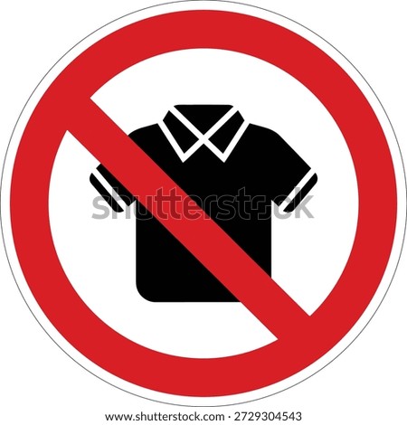 A universal symbol signifying that shirts are mandatory, perfect for public spaces and venues with dress code requirements.