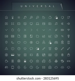 Universal Thin Icons Set