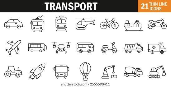 "Universal Transport Icon Design Set"