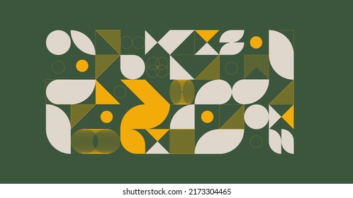 Fondo de tendencia universal con formas geométricas y texturas de medio tono. Patrón geométrico minimalista al estilo escandinavo. Elementos de diseño para Revista, folleto, cartelera, venta, publicidad.