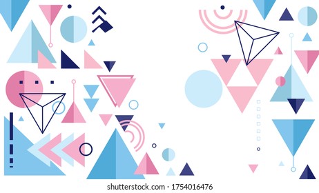 Universal trend halftone geometric shapes set juxtaposed with bright colorful elements composition. Design elements for Magazine, leaflet, billboard, sale.