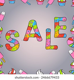 Universal trend with neutral, gray and pink elements composition. Design elements for Magazine, leaflet, billboard, sale. Vector. Seamless. Lettering.
