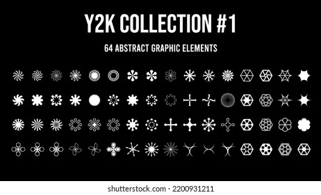 Universal trendy geometric linear shapes set . Vector illustration
