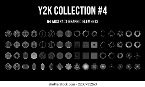 Universal trendy geometric linear shapes set . Vector illustration