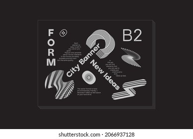 Universal trendy geometric shapes composition