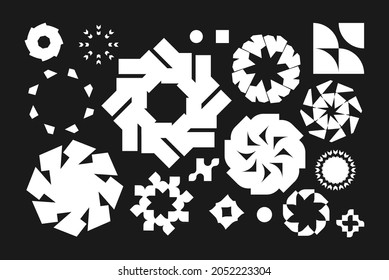 Universal trendy geometric shapes set 