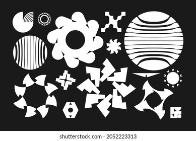 Conjunto de formas geométricas de moda universal 