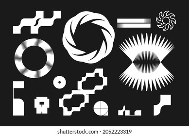 Universal trendy geometric shapes set 