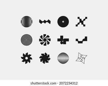 Universal trendy geometric shapes set 