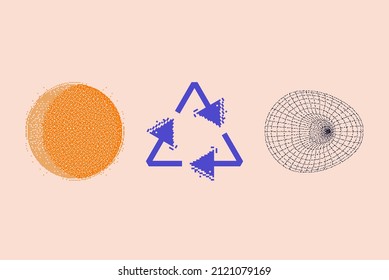 Conjunto de formas geométricas de moda universal 