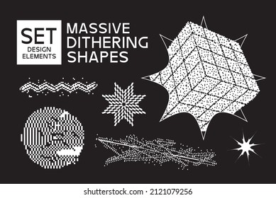 Universal trendy geometric shapes set 