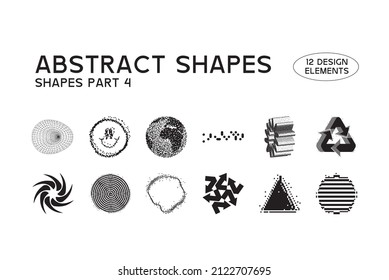 Universal trendy geometric shapes set 